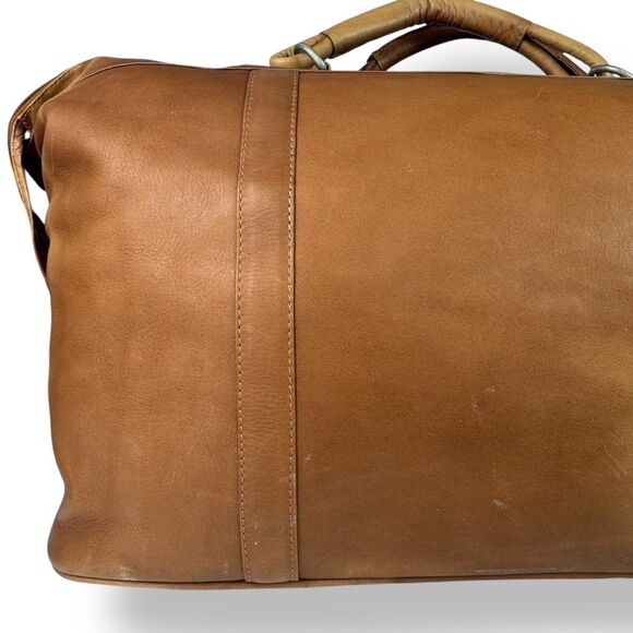 Piel Leather Vintage Colombian Duffel Travel Overnight Bag Weekender Rugged - Picture 15 of 16
